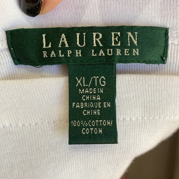 Ralph Lauren Cotton Boatneck White Top, XL - Picture 7 of 7